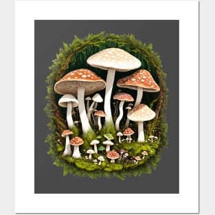Enchanting Mushroom Forest Posters and Art